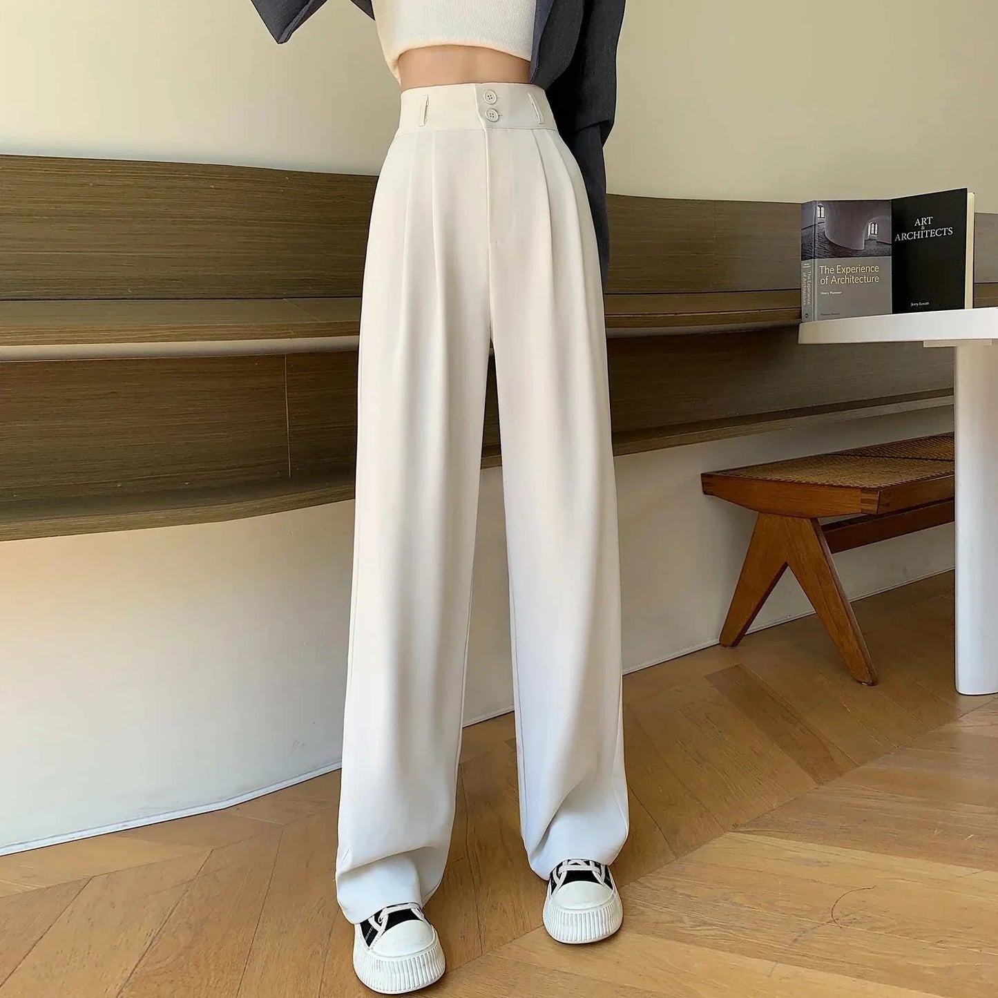 Spring Summer White High Waist