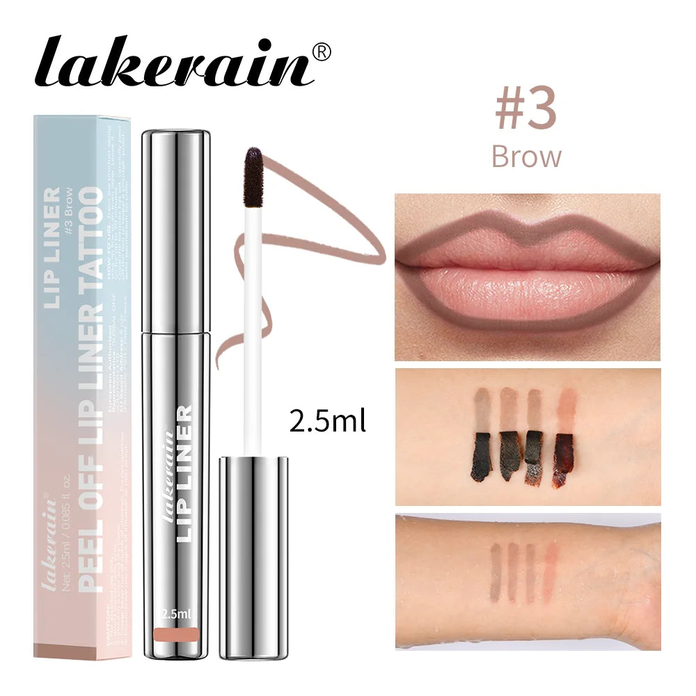 4Color Peel Off Lip Liner Tattoo Waterproof Long Lasting Matte Non-Stick Fading Lip Tint Sexy Red Contour Lips Make Up Cosmetics