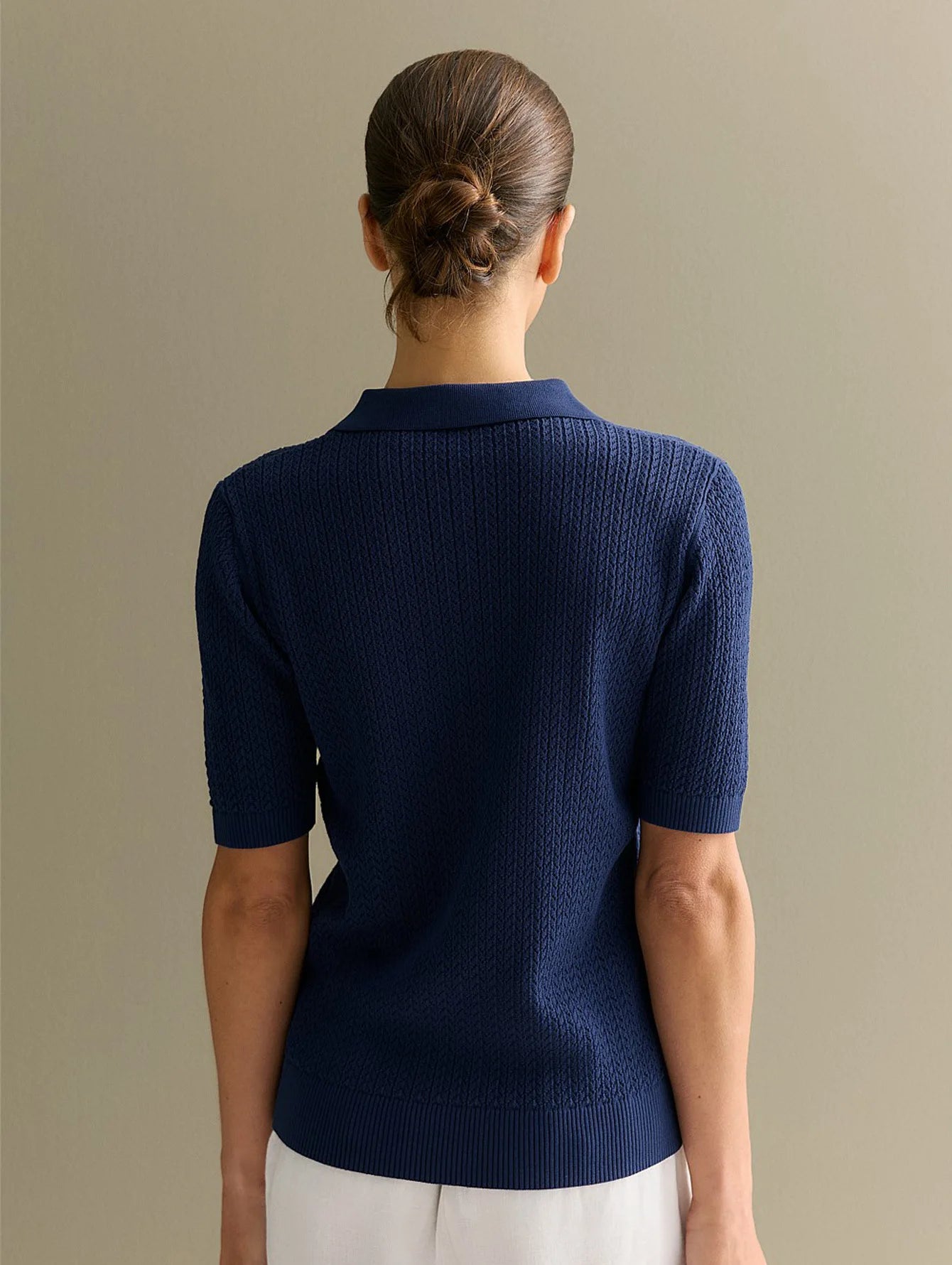 Tornova Short Sleeve Knitted T shirt Woman Summer Casual Loose Lapel Solid Ins Hot Tops Pullover Female Sweater T shirt Outwear