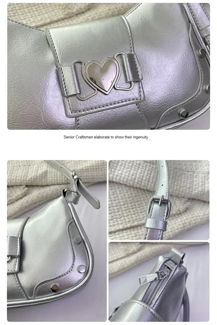 Trendy Bow Shoulder Bag Handbag Casual Underarm Bag Daily Commuting Bags PU Leather Lady Banquet Bag Business Women's Bags