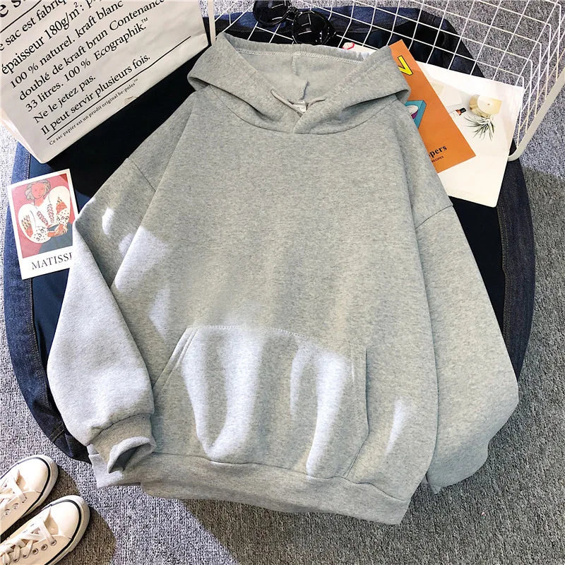 Casual Womens Solid Hoodie