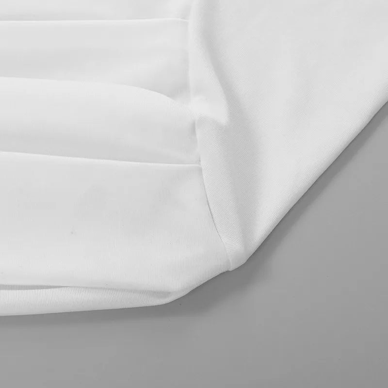 Summer New T-shirt Women Sexy Short Sleeve Fashion Tees Slash Neck Folds Crop Top Casual Streetwear Bodycon Solid Basic T-shirts
