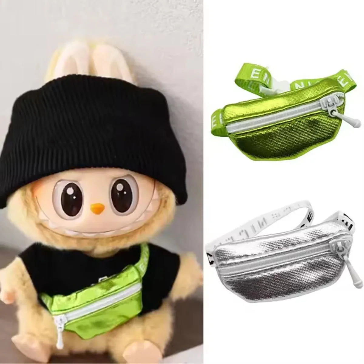 For Labubu Dolls Crossbody Bag DIY Toys Waist Bags Cute Plush Doll Accessories Kids Toys Fashion Accessory