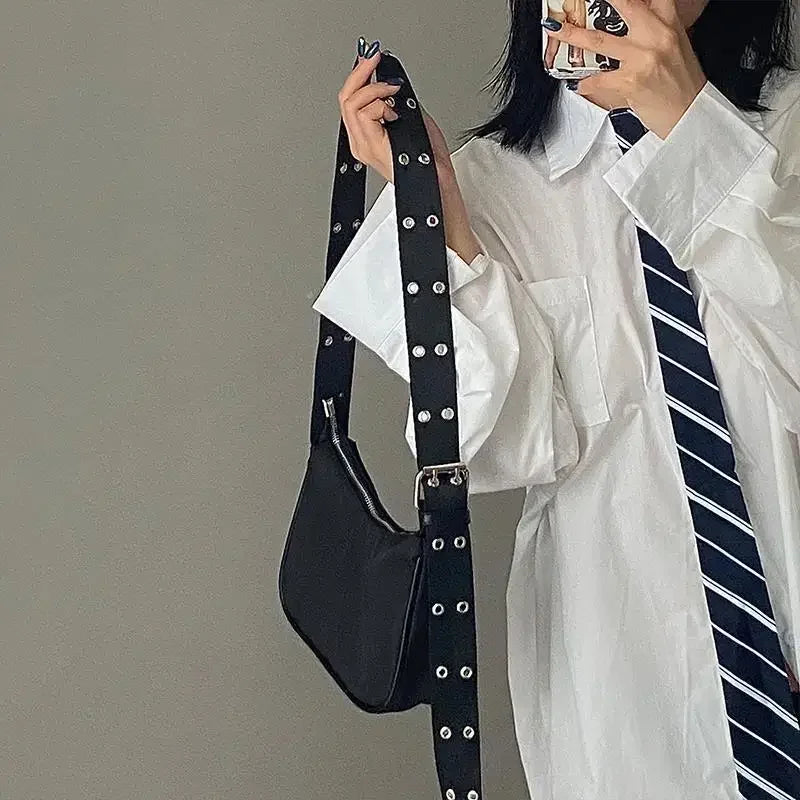 Women Armpit Bag New Nylon Bucket Fashion Solid Zipper SOFT Shoulder Bag Purses and Handbags Luxury Designer Black Tote Bag
