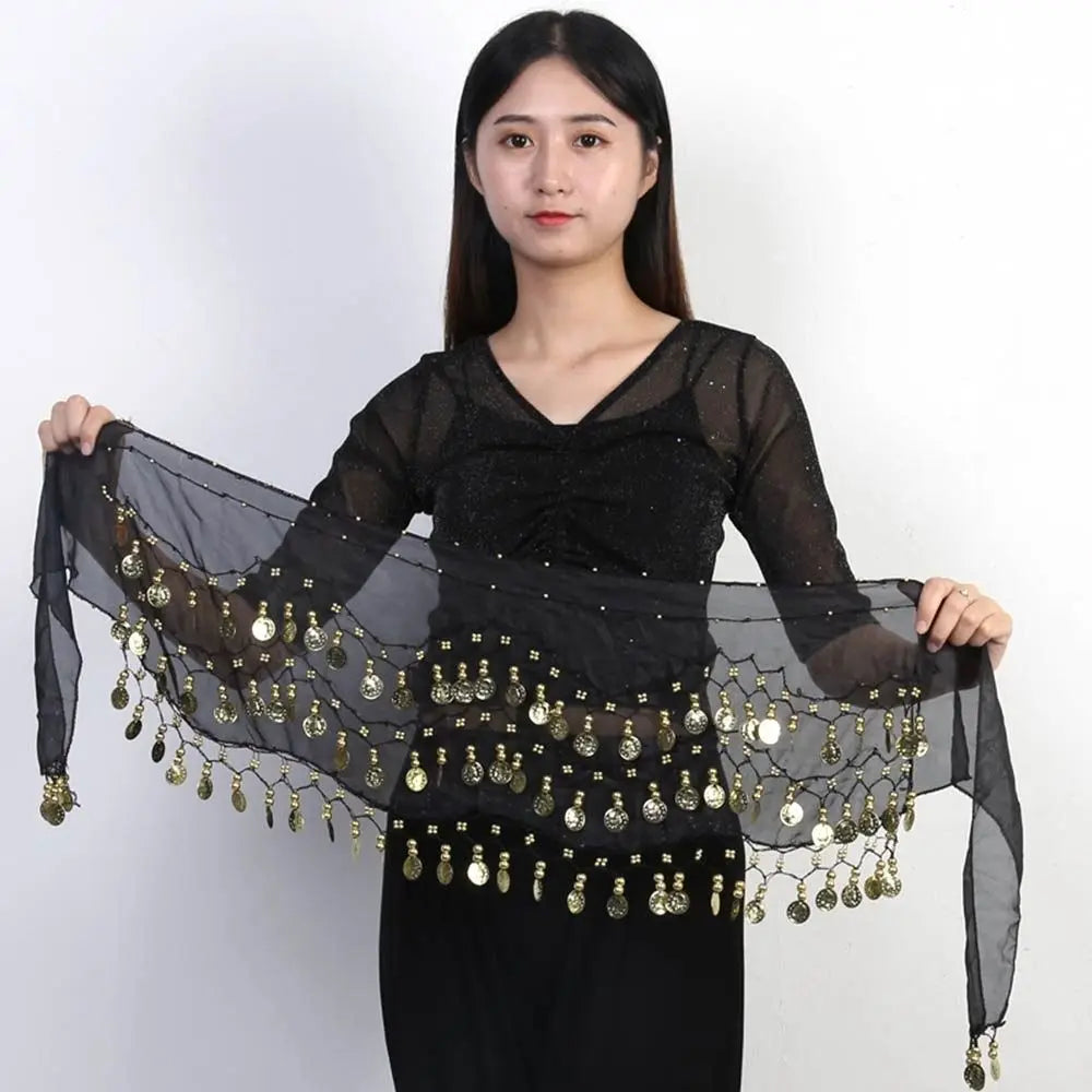 Thailand/India/Arab Dancer Skirt Women Sexy Belly Dance Hip Scarf Wrap Belt Dancer Skirt Female Show Sequins Tassels Costumes