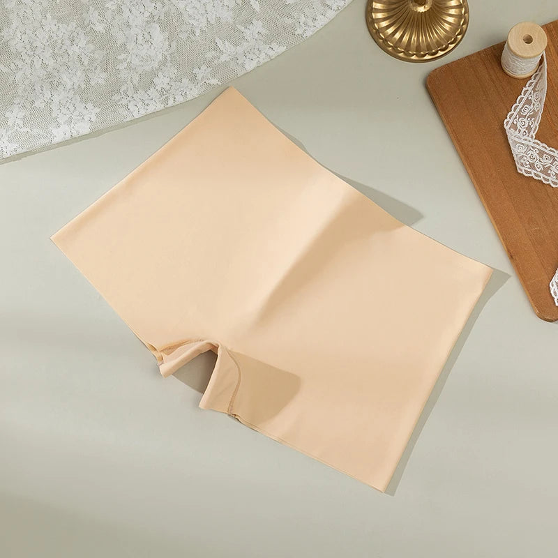 BZEL 4PCS Women's Panties Seamless Boxers Breathable Lingerie Comfortable Boyshorts Silk Satin Underwear Woman Sports Underpants