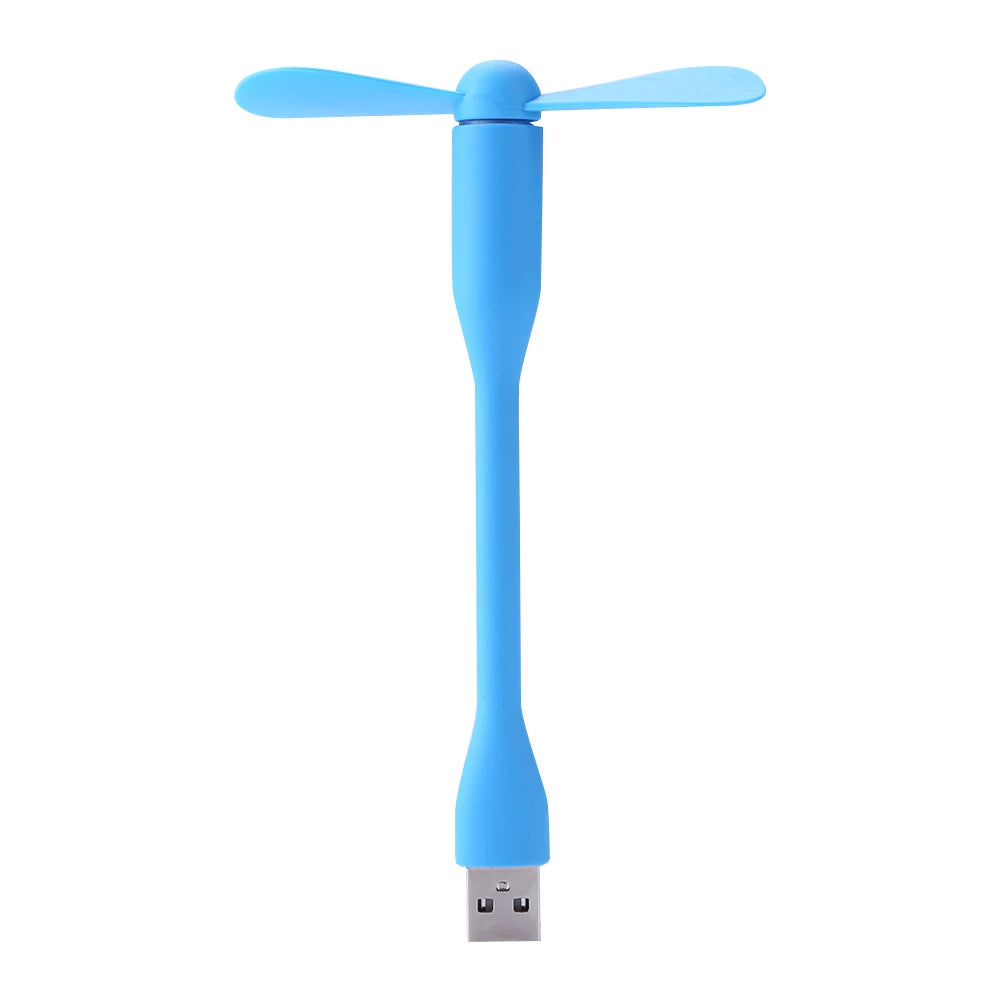 Mini USB Fan Flexible Bendable Fan For Power Bank Laptop PC AC Charger Portable Hand Cooling Fan For Computer Summer Gadget