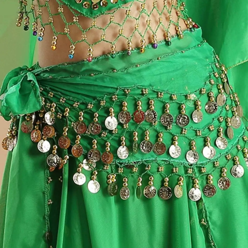 Thailand/India/Arab Dancer Skirt Women Sexy Belly Dance Hip Scarf Wrap Belt Dancer Skirt Female Show Sequins Tassels Costumes