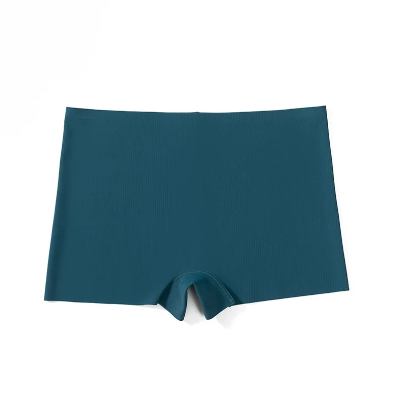 BZEL 4PCS Women's Panties Seamless Boxers Breathable Lingerie Comfortable Boyshorts Silk Satin Underwear Woman Sports Underpants