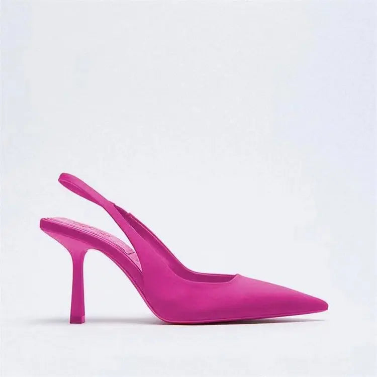2024 Summer New Europe and The United States Large Size Fashion Pointed Sandals Temperament with French Women's Shoes