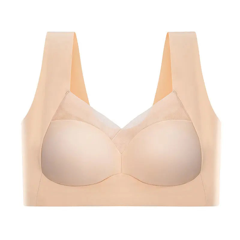 Woman Top Bra Sexy Push Up Bra Seamless Ice Silk Underwear Women Unwired Ring Sleep Lingerie Fitness Sports Bralette Invisible