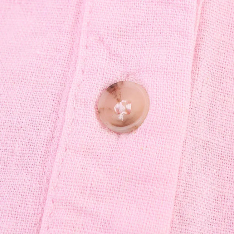 HipSeam Wide Sleeved Shirt Women Spring Asymmetric Hem Button Women's Shirts Simple Lady Johnny Collar Linen Shirts & Blouses