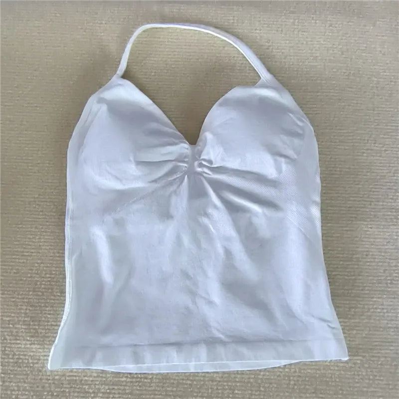HBC Sexy V Neck Gym Tank Top Longline Strappy Vest Women Seamless Sports Running Tank Top Slim Fit Yoga Padded Workout