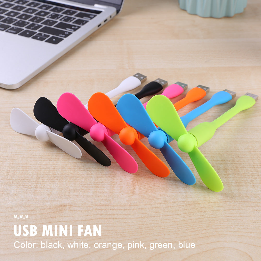 Mini USB Fan Flexible Bendable Fan For Power Bank Laptop PC AC Charger Portable Hand Cooling Fan For Computer Summer Gadget