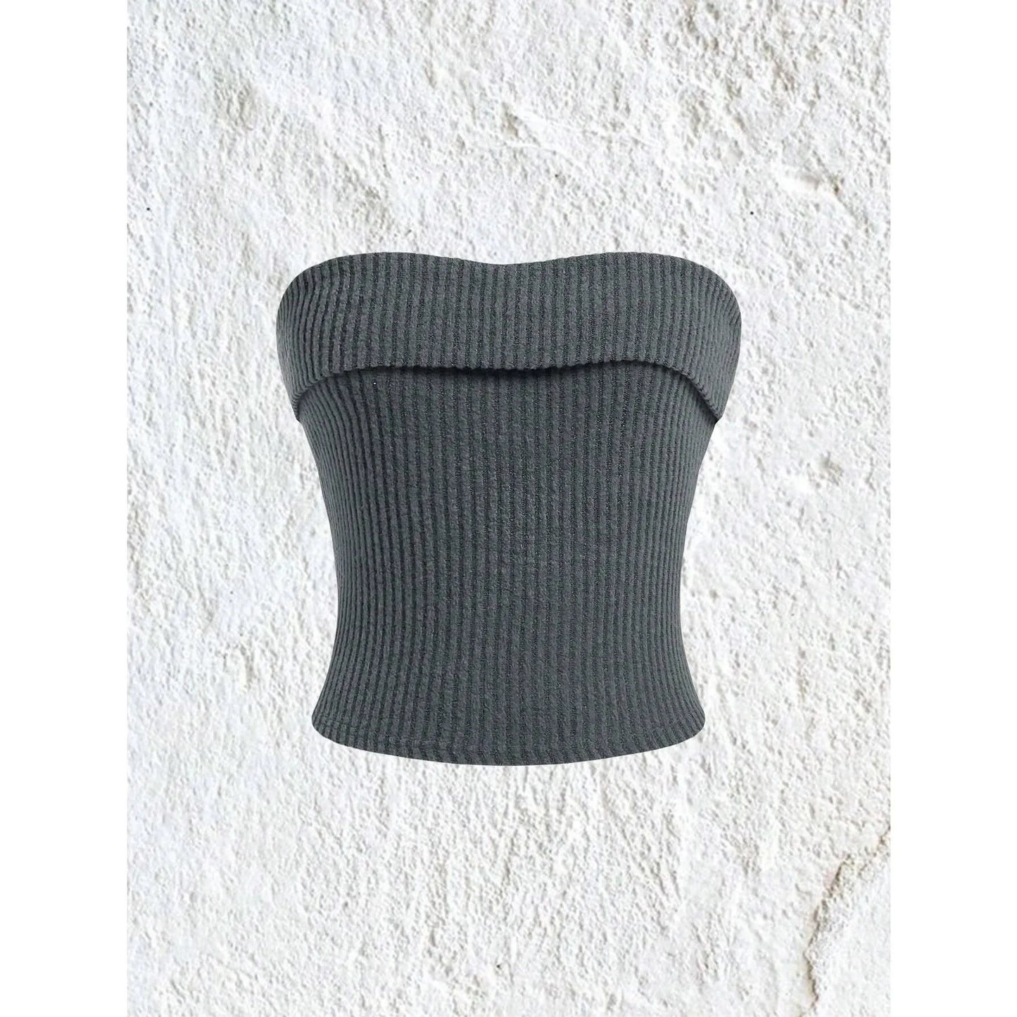 Sexy Rib-knit Tube Top Women Summer 2024 Y2K Clothes Grunge Punk Solid Strapless Sleeveless Slim Fit Crop Tank Top Streetwear