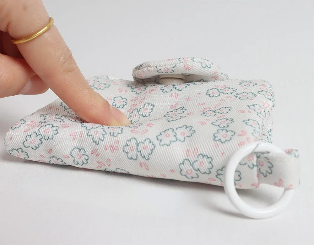 1 Pc Cute Student Coin Purse Card Simplicity Floral Korean Fashion Wallet Card Holder for Girls Portable Cute Small Storage Bag