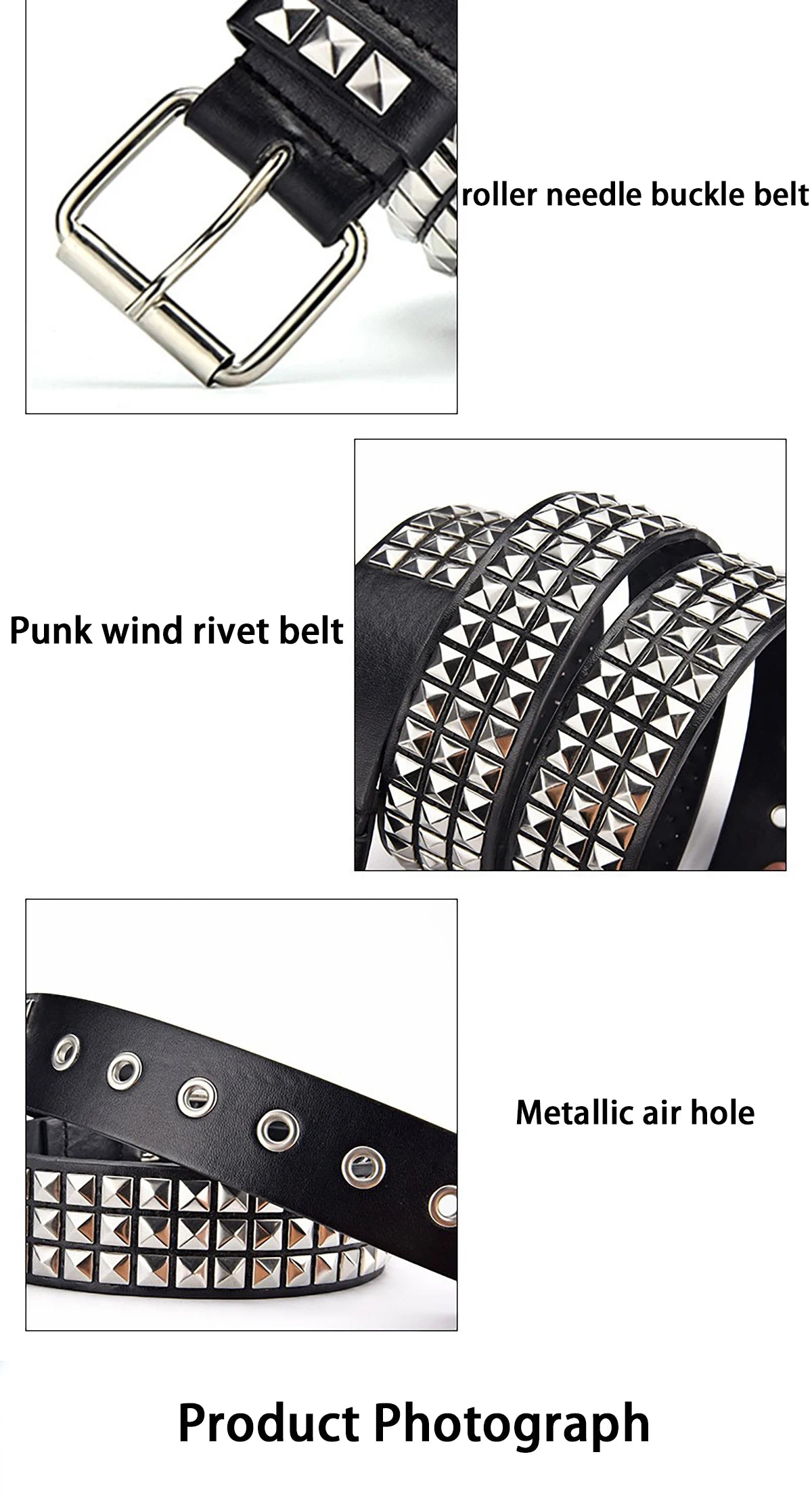 Fashion New Square Bead Rivet Belt Metal Pyramid Belt Men and Women Punk Hardware Jeans Belt Y2K Belt Designer Belt Women's Belt