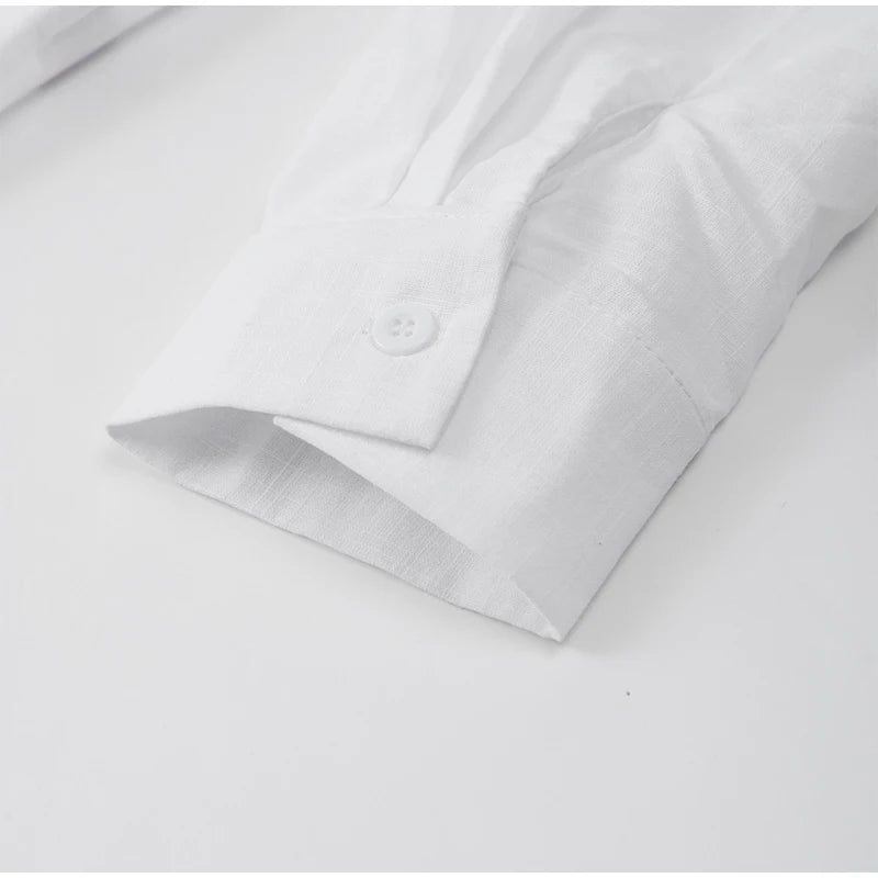 Classic Solid Shirt Pants Set Women Casual Loose Long Sleeved Lapel Elastic Waist Two Piece Suit 2025 New Summer Street Outfit