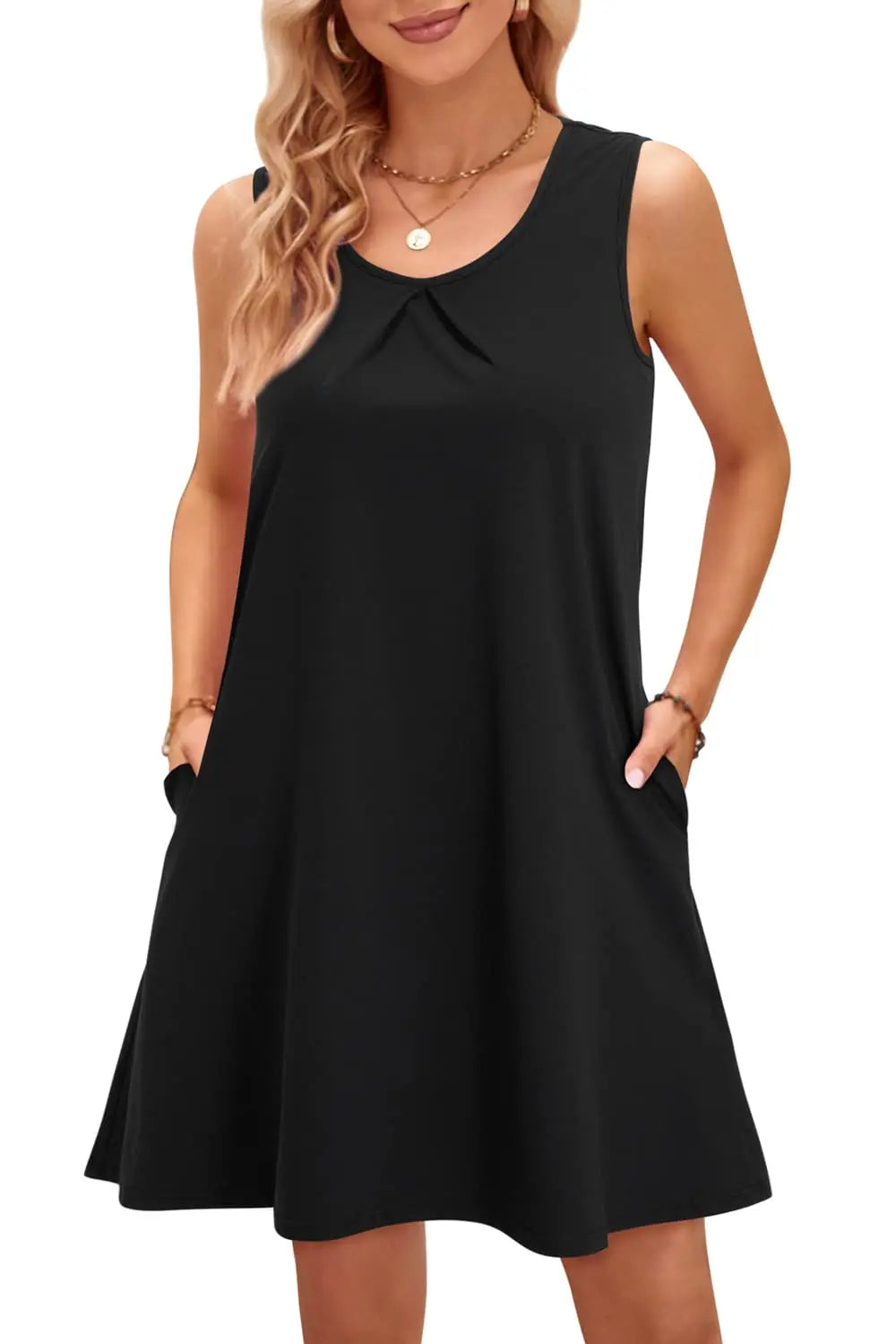 Bohemian Print New Casual Sleeveless Long Women's Round Neck Dress Retro Dress Sweetheart Rustic Country Sleeveless Dress