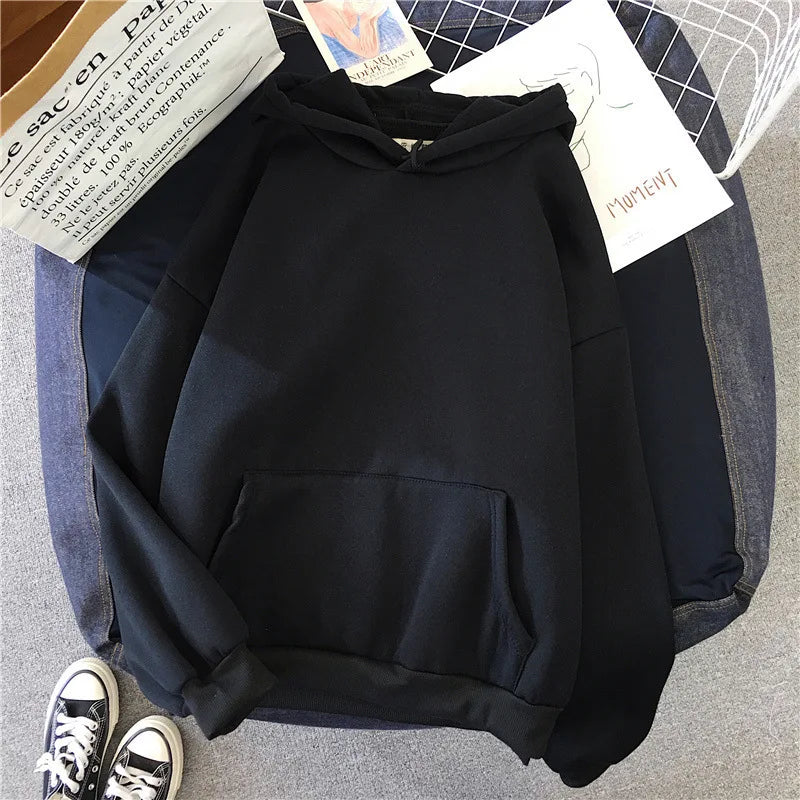 Casual Womens Solid Hoodie