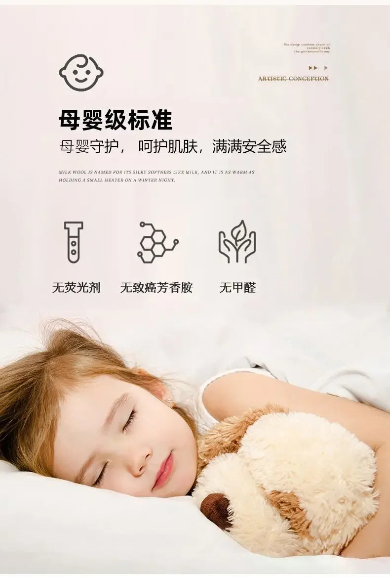 Winter Tafu Velvet Children's Comfortable Blanket Thick Coral Fleece Throw Blankets Adults Office Nap Blanket Sofa Small Cover