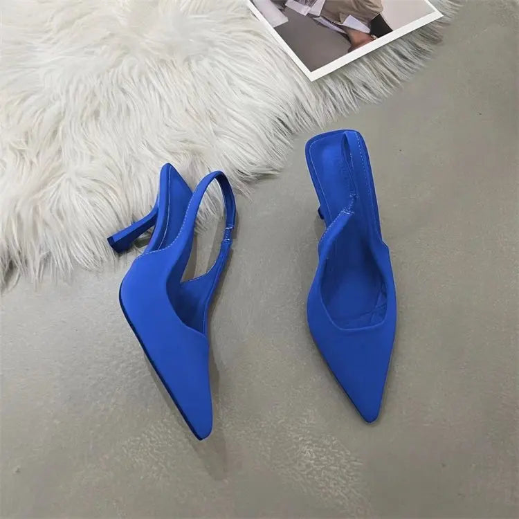 2024 Summer New Europe and The United States Large Size Fashion Pointed Sandals Temperament with French Women's Shoes