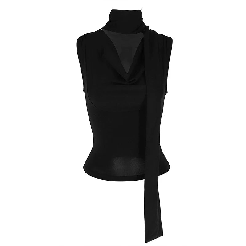 Solid Tank Summer New Women Sexy Sleeveless V-Neck Lady Top Fashion Bandage Streetwear Casual Slim Tank Elegant Knitted Clothing