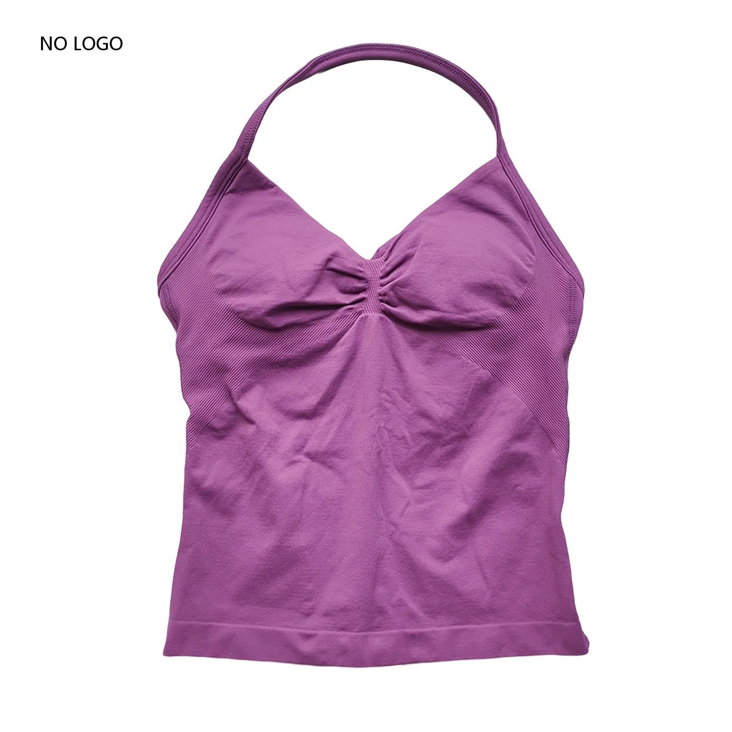 ARFTE Longline Strappy Gym Top Backless Gym Clothes Women Scrunch Built-in Bra With Removable Cups Yoga Tank Tops