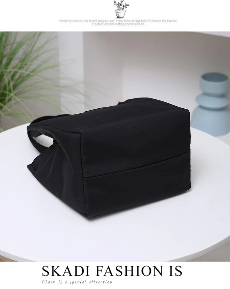 Large Capacity Lunch Bag with Aluminum Foil Insulation for Work, Simple and Practical Top Handle Bag