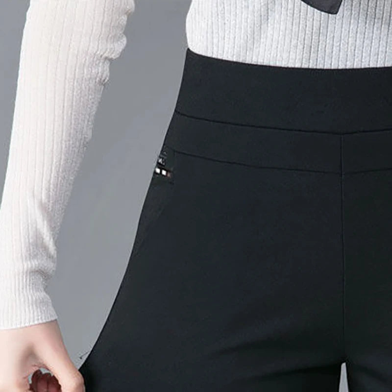 Thin & Thick Warm Winter Pencil Pants Womens Snow Plush Strench Lady OL SkinnyTrousers Femal Thichen Slim Clothing Leggings