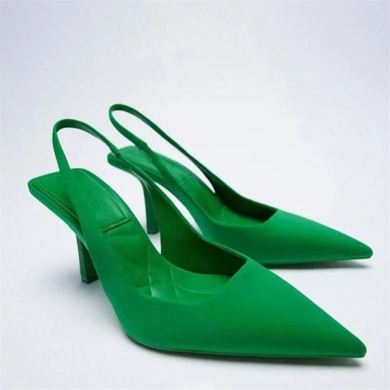 2024 Summer New Europe and The United States Large Size Fashion Pointed Sandals Temperament with French Women's Shoes