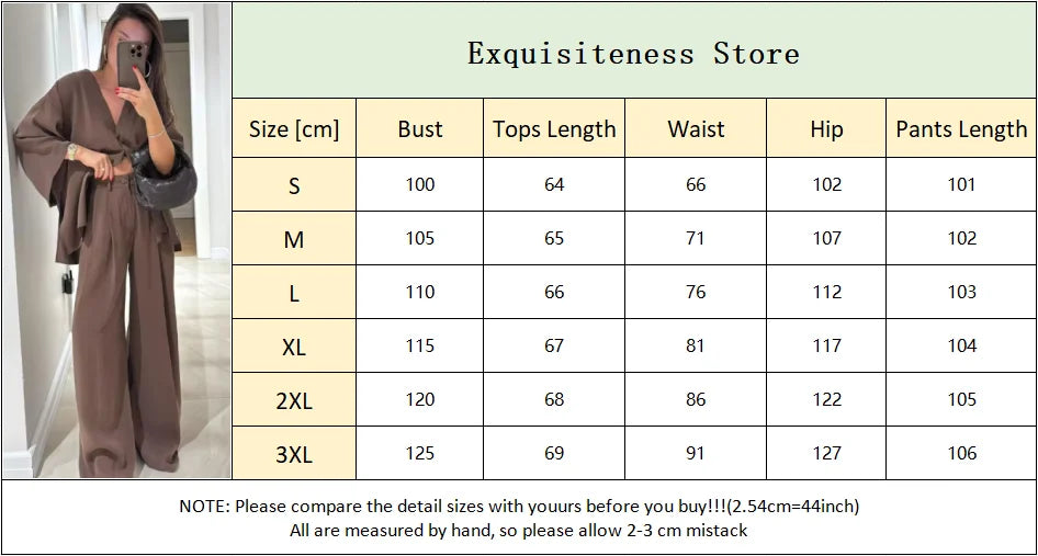 Women Classic Solid Wide Leg Pants Suits Summer Fashion V-neck One Button Loose Blouse Sets Casual Female Daily Streetwear 2025