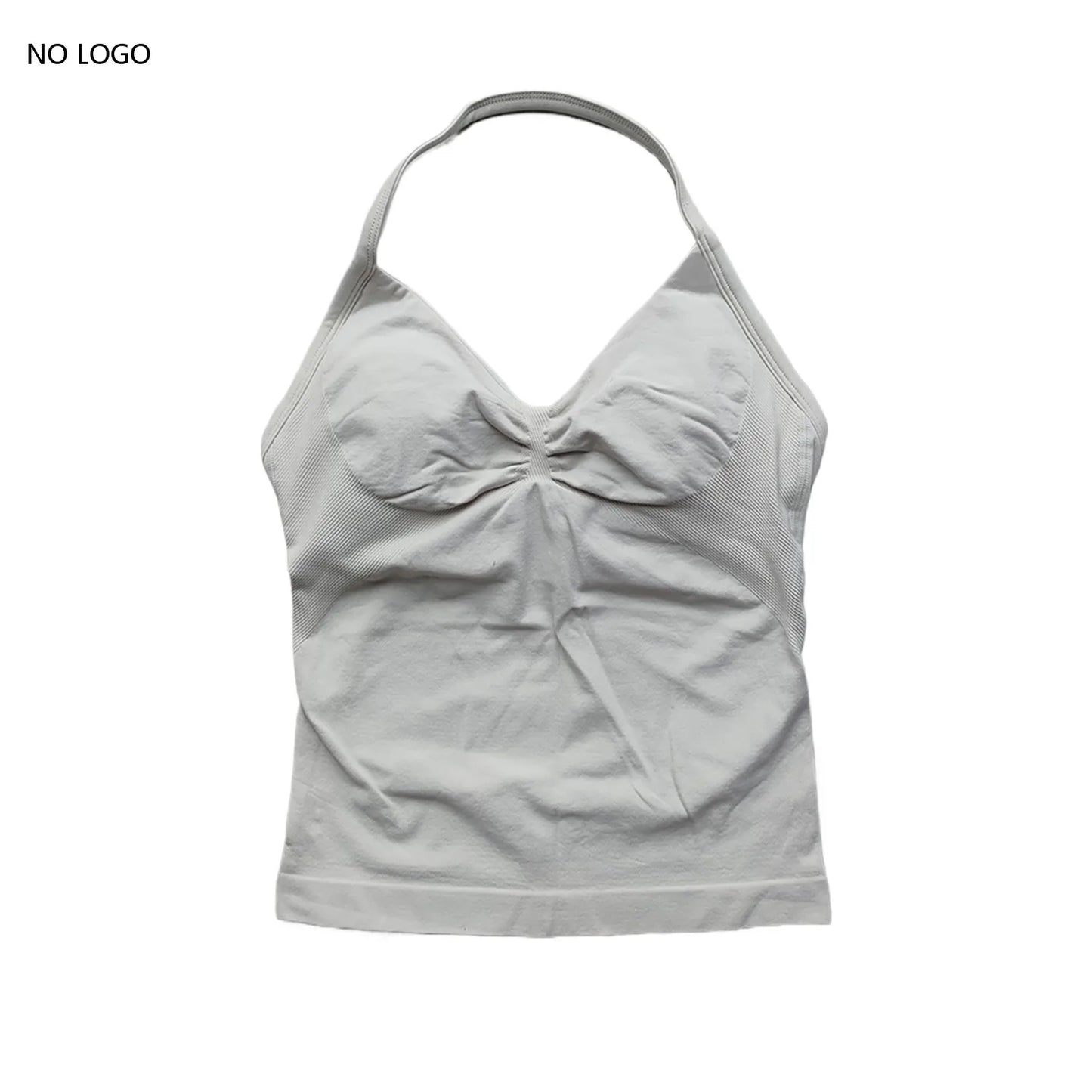 ARFTE Longline Strappy Gym Top Backless Gym Clothes Women Scrunch Built-in Bra With Removable Cups Yoga Tank Tops