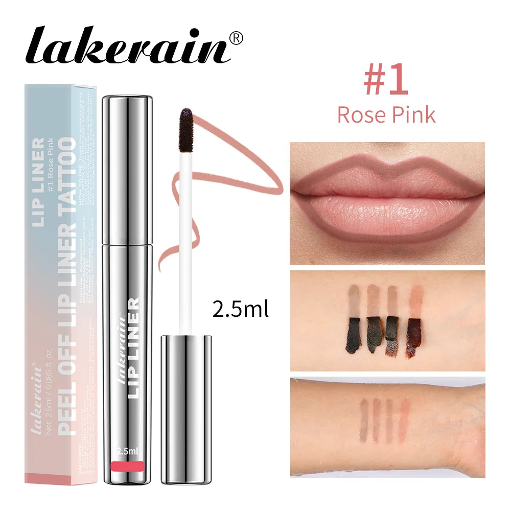 4Color Peel Off Lip Liner Tattoo Waterproof Long Lasting Matte Non-Stick Fading Lip Tint Sexy Red Contour Lips Make Up Cosmetics