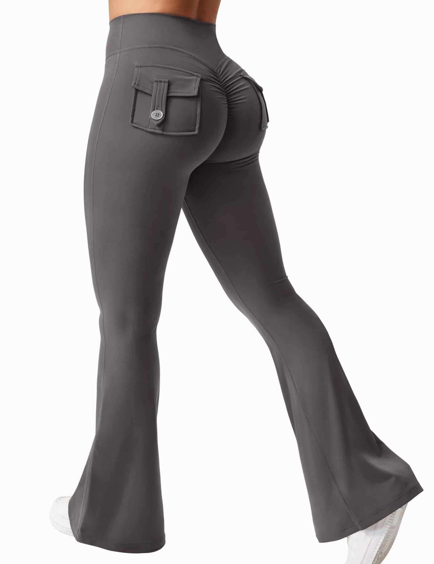 2024 Newest Women Wide Leg High Stretch Yoga Leggings Naked Feeling Compression Fitness Workwear with pockets Yoga Pant 