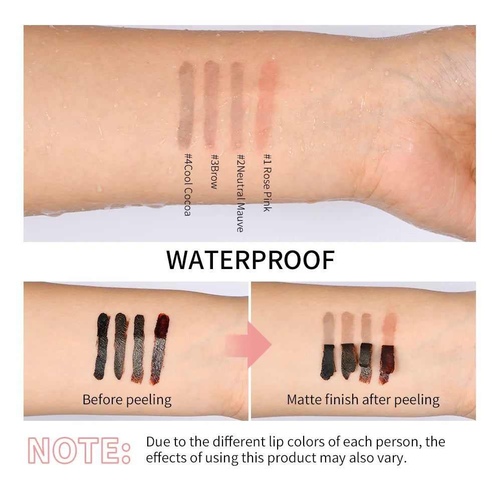 4Color Peel Off Lip Liner Tattoo Waterproof Long Lasting Matte Non-Stick Fading Lip Tint Sexy Red Contour Lips Make Up Cosmetics