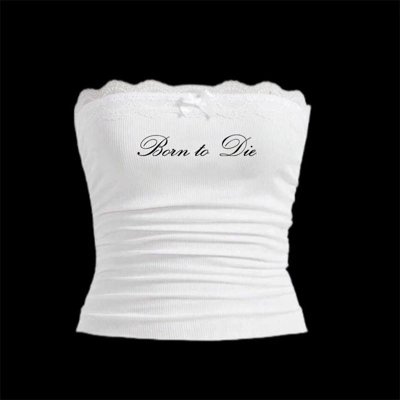Gothic Grunge Punk Hip Hop Rock Streetwear Casual Sexy Crop Top Y2K Retro Harajuku Emo Girl Aesthetic Fashion Lace Camisole Tops