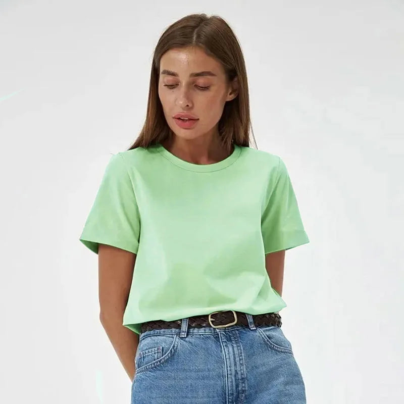 3XL 4XL 100% Cotton Women's T shirt ,Oversized Casual Solid Tees,Short Sleeve Summer Top,Plain Streetwear Quality Basic Clothing