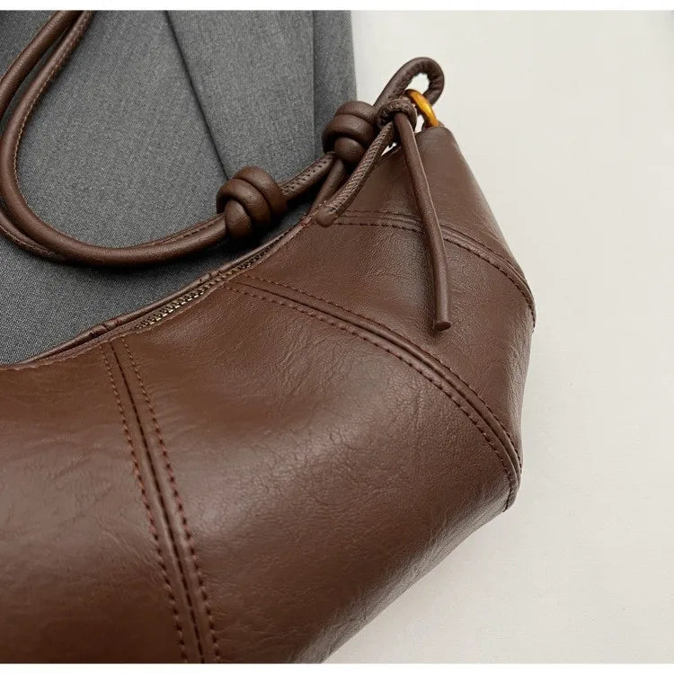 Velvet Material Zipper 2025 High Quality Shoulder Bag Solid Color Simple Fashionable Crossbody Bag Soft Western Style Handbag
