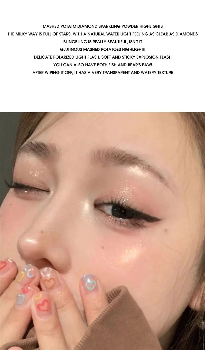 High gloss powder gloss glitter highlight contour palette natural gloss contour concealer lasting light