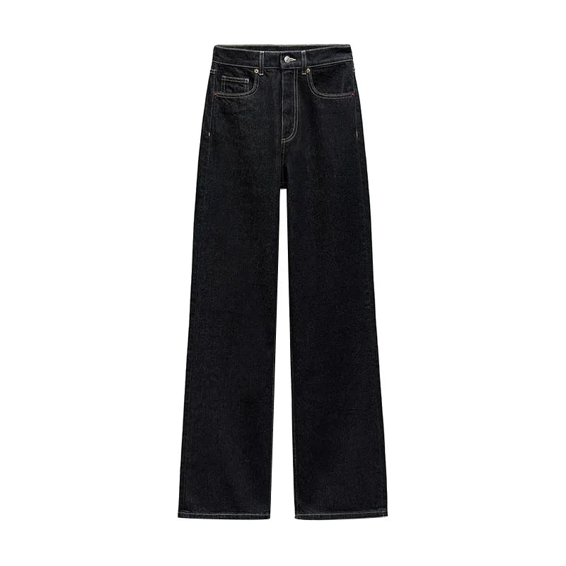 Women Two Pieces Set Denim Pant Sets Single Breasted Long Sleeve Belt Coat Wide Leg Trousers Jeans Female 2 Pieces Outfits