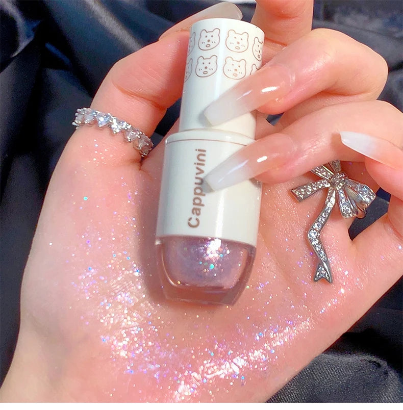 Cappuvini Star Dots eye shadow Liquid Pearlescent Fine Flashing Easy to Dizzy High gloss Cubs Bowling Ball Liquid eye shadow