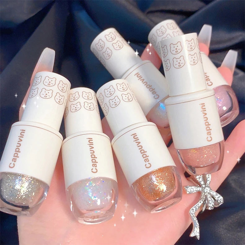 Cappuvini Star Dots eye shadow Liquid Pearlescent Fine Flashing Easy to Dizzy High gloss Cubs Bowling Ball Liquid eye shadow