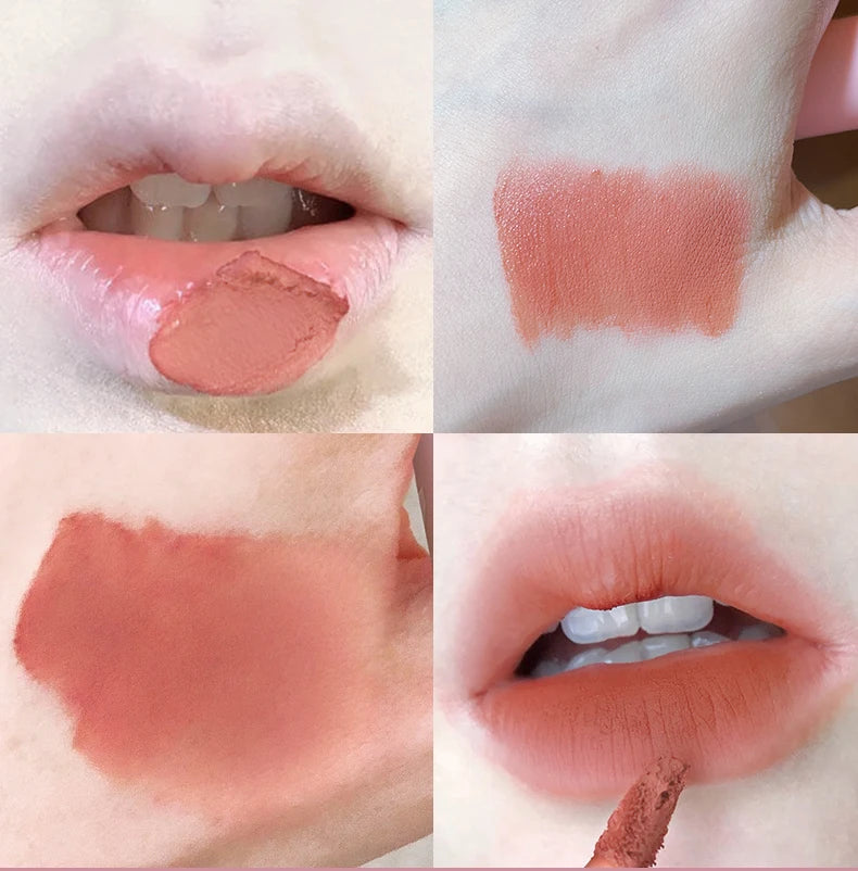 CACE 3 Pcs Sweet Liquid Lipstick Set Matte Velvet Lip Glaze Waterproof Long Lasting Non-marking Lip Tint Cosmetic Kits Lipgloss