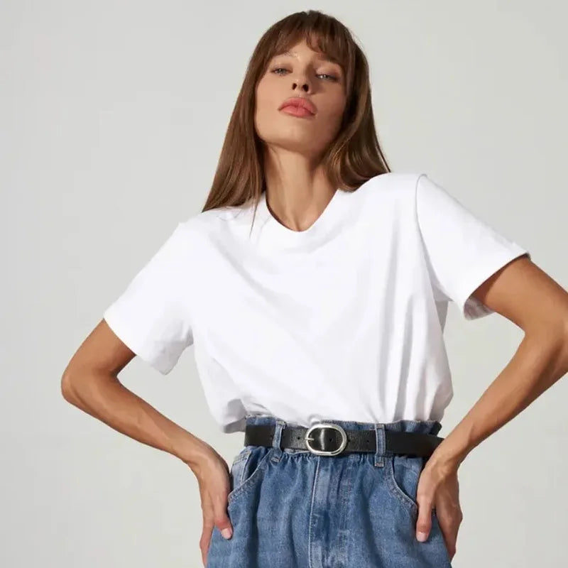 3XL 4XL 100% Cotton Women's T shirt ,Oversized Casual Solid Tees,Short Sleeve Summer Top,Plain Streetwear Quality Basic Clothing