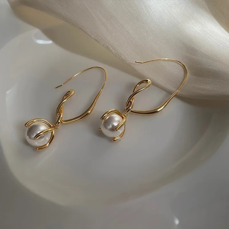 Trendy Gold Plated Geometric Gear Shape Circle Hoop Earrings for Women Girl Fashion Zircon Jewelry Buckle Type