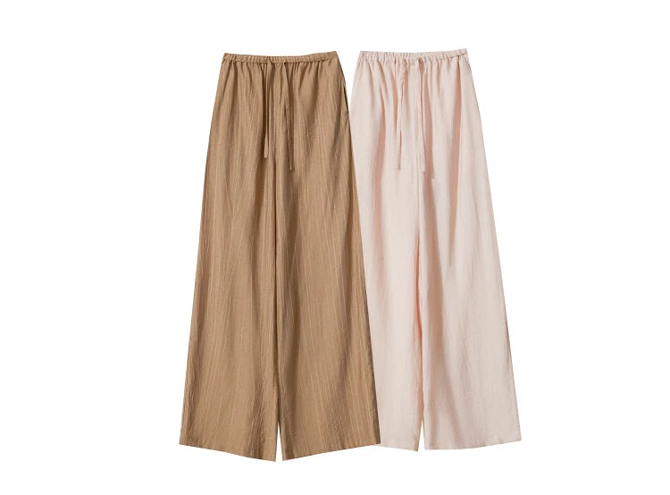 AMII Minimalism Shirt Pants For Women 2025 Spring New Casual Basic Shirt Sold Separate Straight Long Wide Leg Pants 12511048