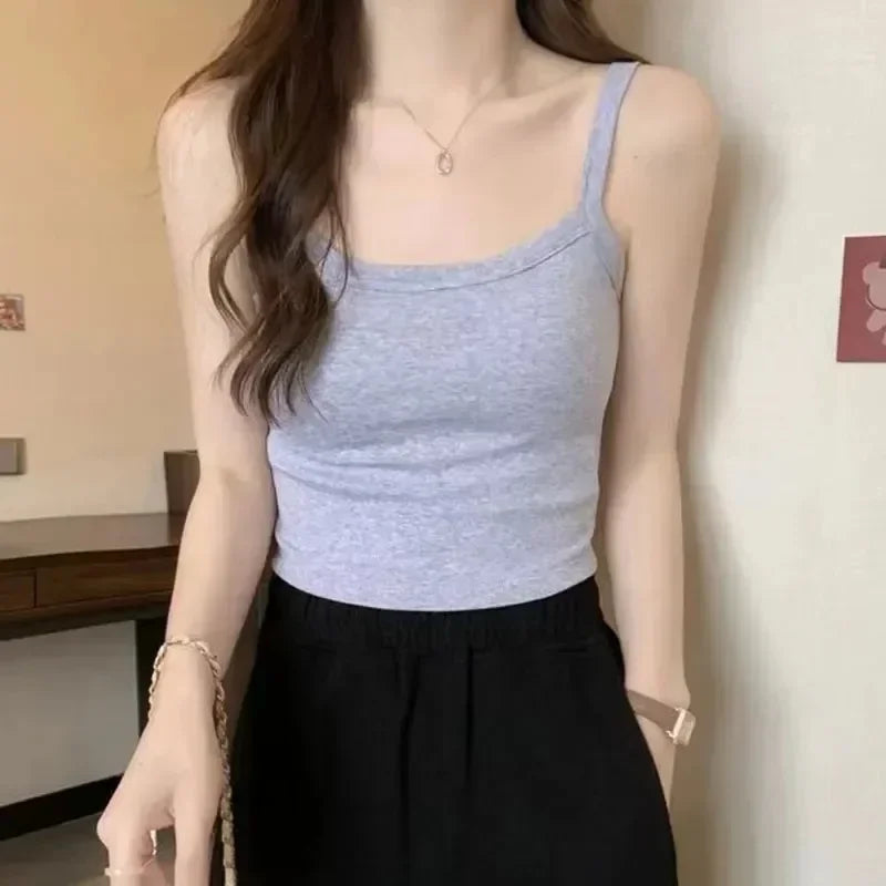 Crop Top Women Sexy Sleeveless Tops Fashion Female Underwear Lady's Camisole Girl Basic T-shirt Vest Lingerie Bras Tube Tops New