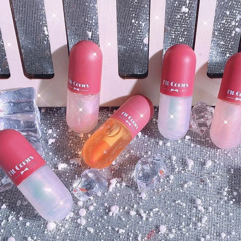 Mini Capsule Liquid Lip Blam Moisturizing Transparent Color Changing Lip Plumping Oil Mirror Jelly Plumping Lip Gloss Cosmetic