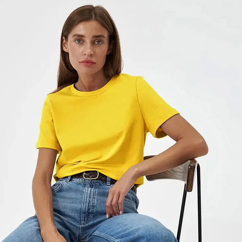 3XL 4XL 100% Cotton Women's T shirt ,Oversized Casual Solid Tees,Short Sleeve Summer Top,Plain Streetwear Quality Basic Clothing